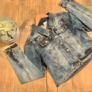 venus puff sleeve denim jacket